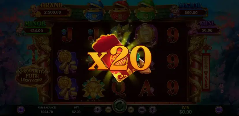 RTG's Prosperity Pots: Lucky Coins Red Mystery Envelope Feature