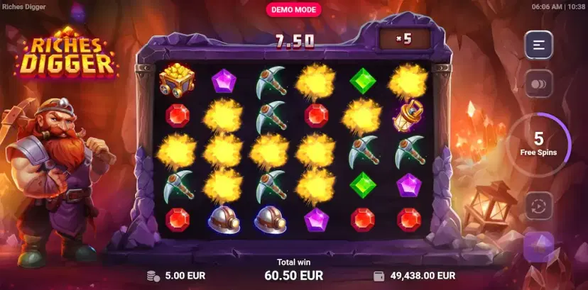Riches Digger Free Spins