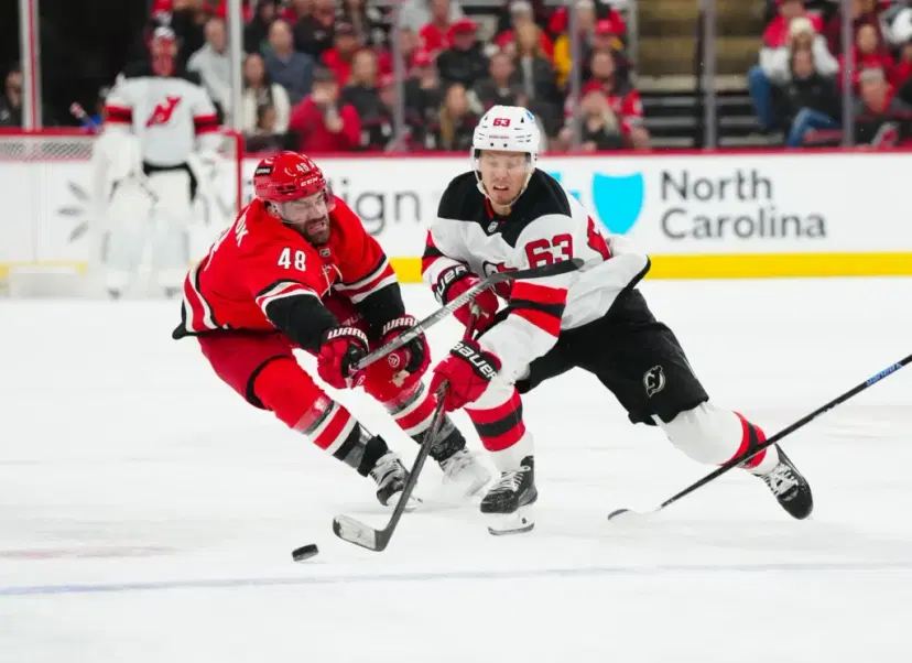 Jesper Bratt and Jordan Martinook