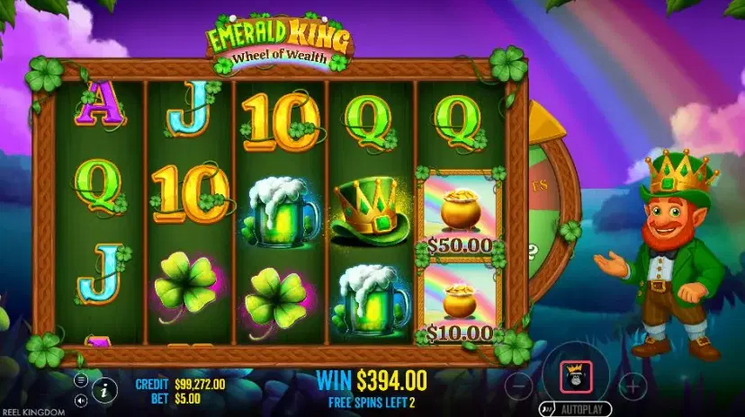 Emerald King Wheel of Wealth Free Spins