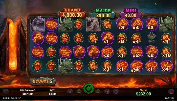 T-Rex Lava Blitz BN Bonus Feature