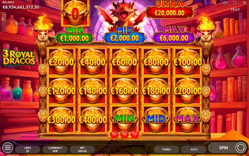 3 Royal Dracos Hold & Win