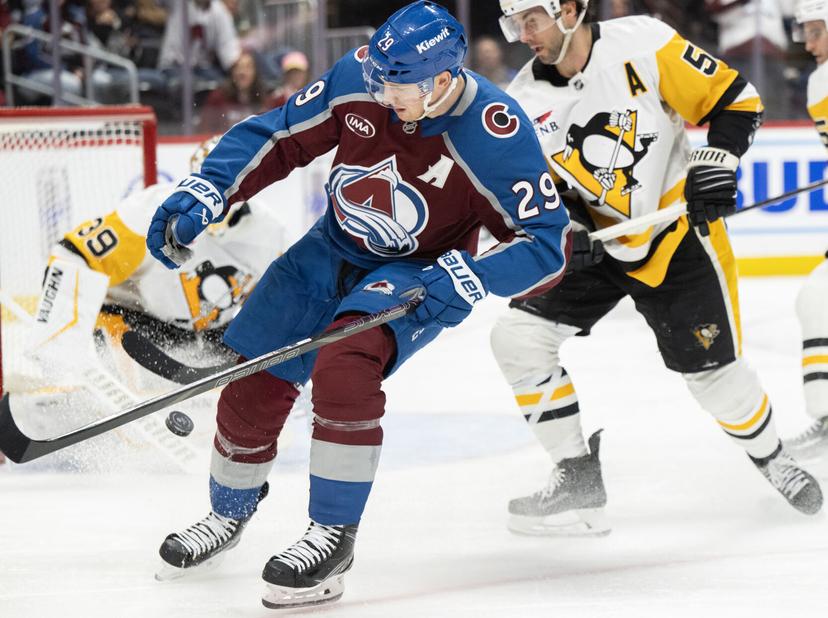 Nathan MacKinnon and Kris Letang