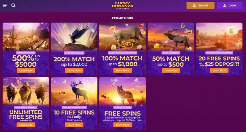 Lucky Bonanza Casino Promos Mar 2026