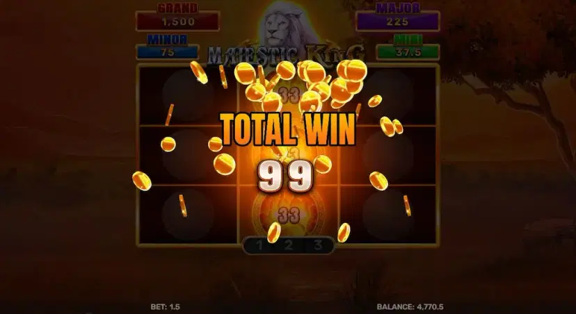 Majestic King Hold & Hit 3x3 Jackpot System