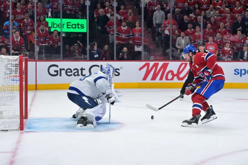 Josh Andersen and Andrei Vasilevskiy