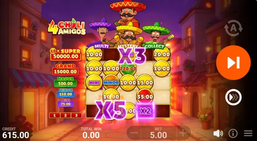 4 Chilli Amigos Hold & Win Violet Chili: Multi Feature