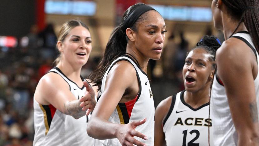 A'ja Wilson and Chelsea Gray
