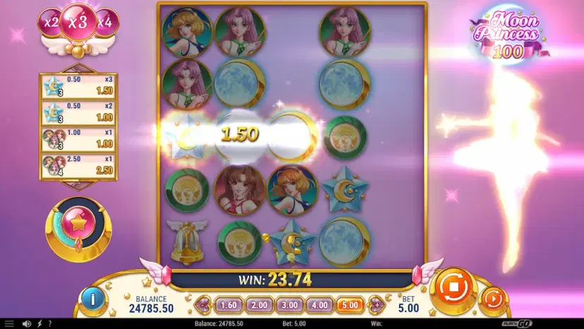 Moon Princess 100 Main Features