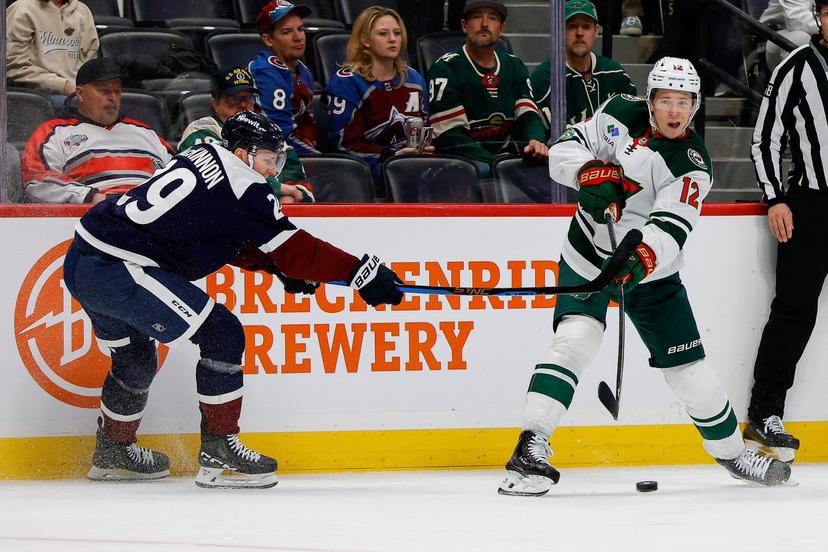 Matt Boldy and Nathan MacKinnon