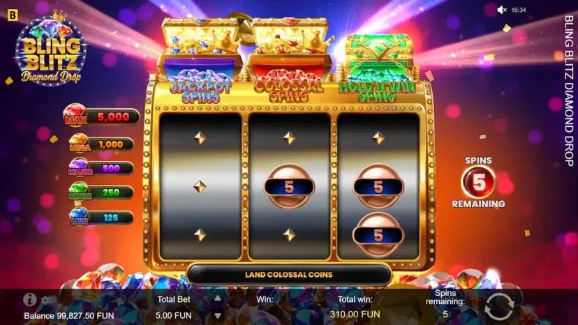 bling blitz diamond drop combined bonus rounds