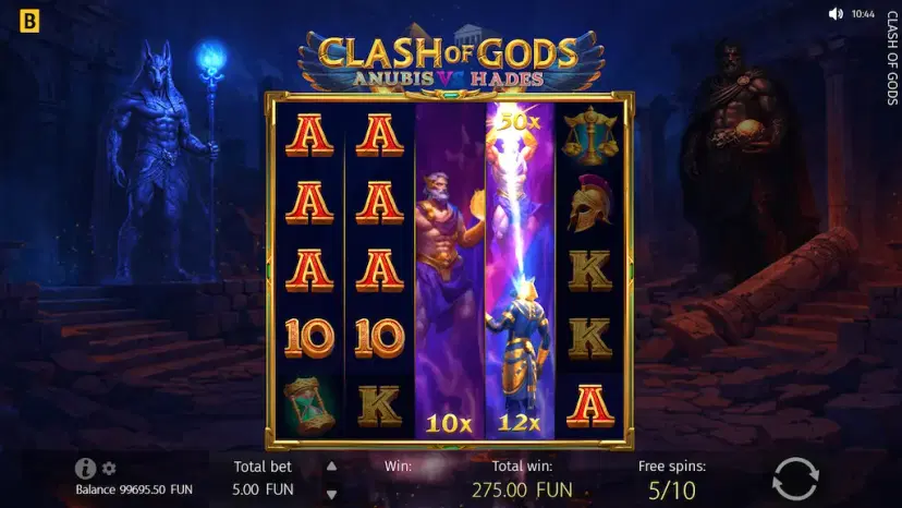 Clash of Gods: Anubis vs Hades Anubis Free Spins