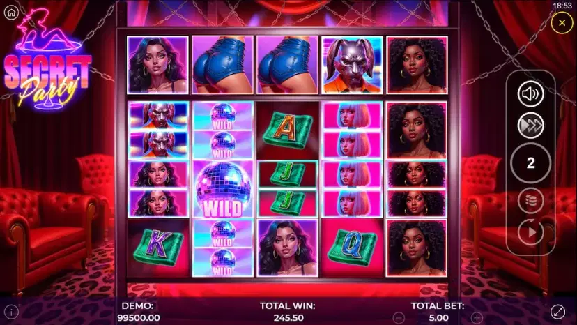 secret party free spins