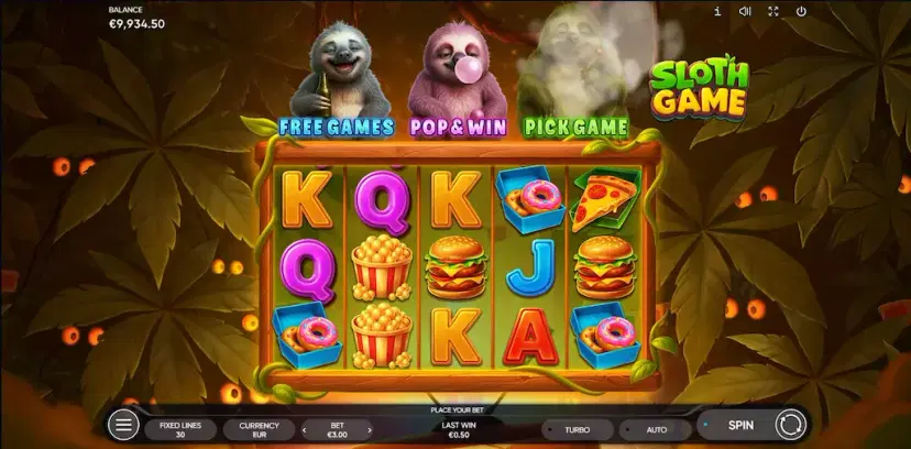 sloth game lucky time feature