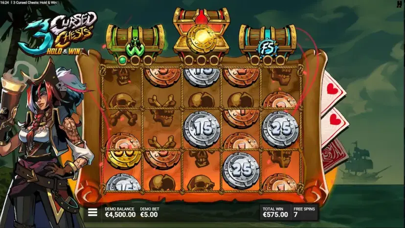3 Cursed Chests: Hold & Win Cursed Coins