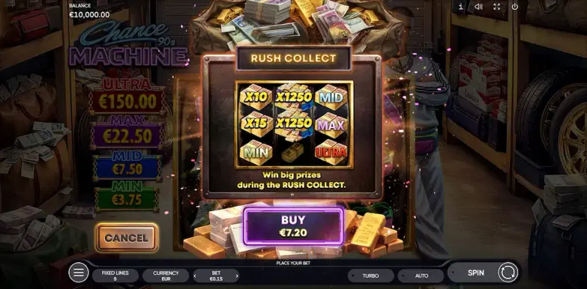 chance machine 90s bonus pop buy feature