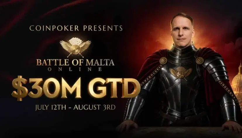 CoinPoker Unveils $30M Battle of Malta Online Series