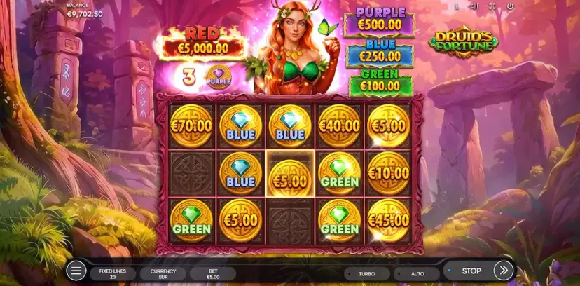druid's fortune hold and win bonus game
