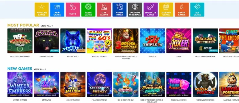 jackspay casino games june 2026