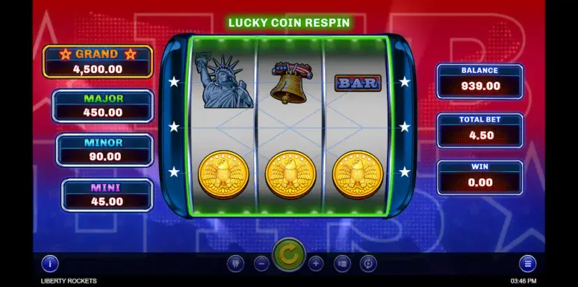 liberty rockets lucky coin respin