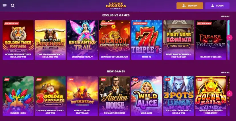 lucky bonanza casino games june 2026