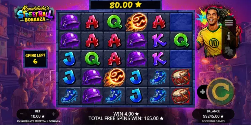 ronaldinho's streetball bonanza free spins