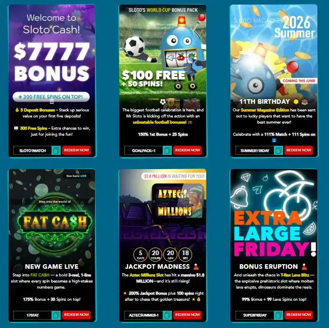 slotocash casino bonuses june 2026