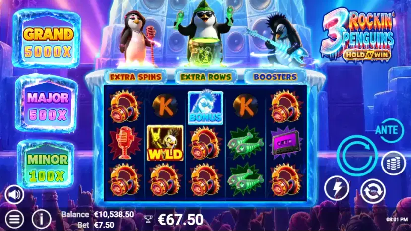 3 rockin' penguins jackpot collection