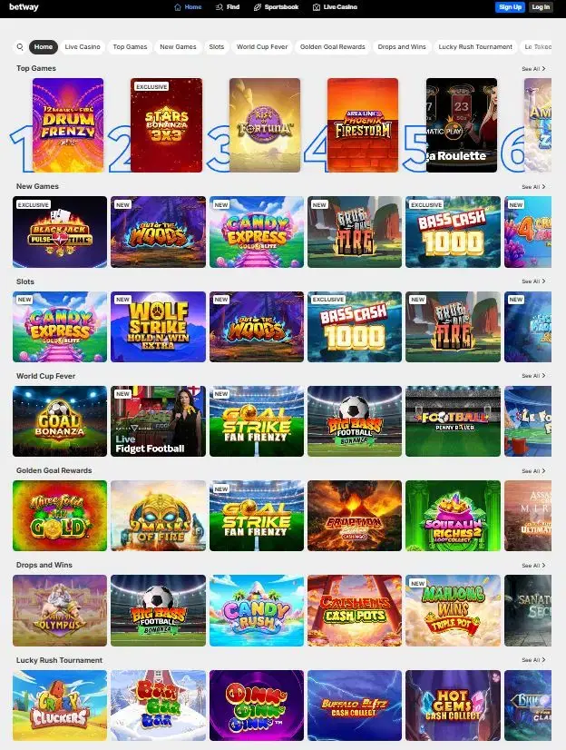 betway casino features july 2026