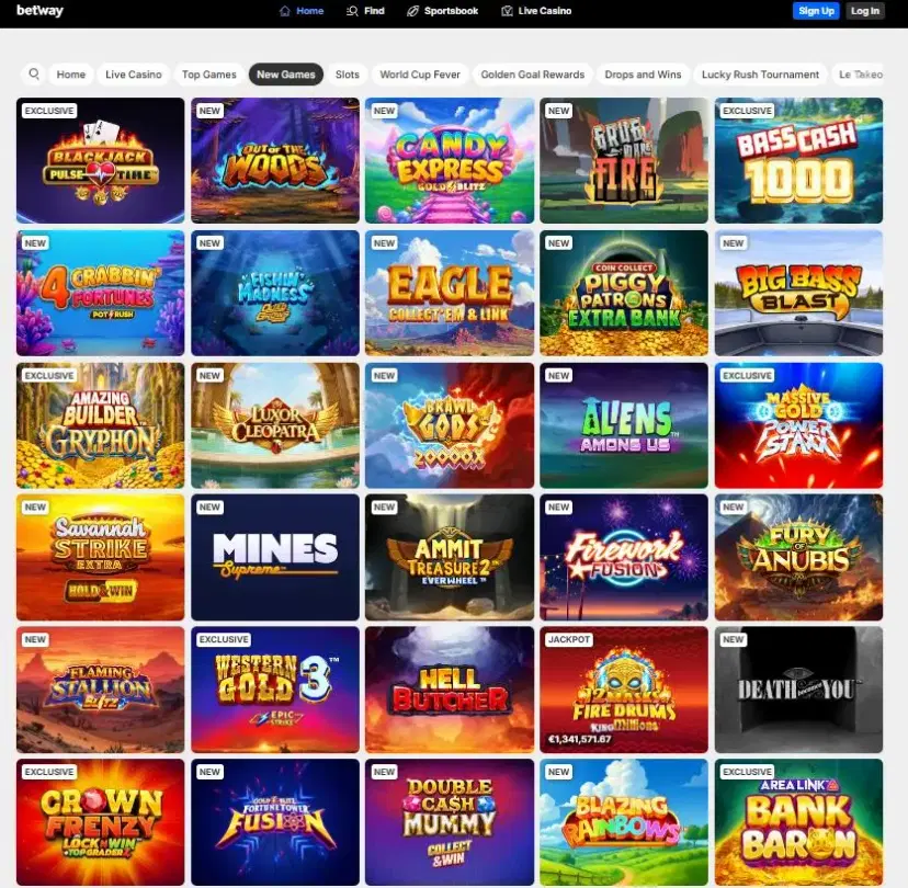betway casino games july 2026