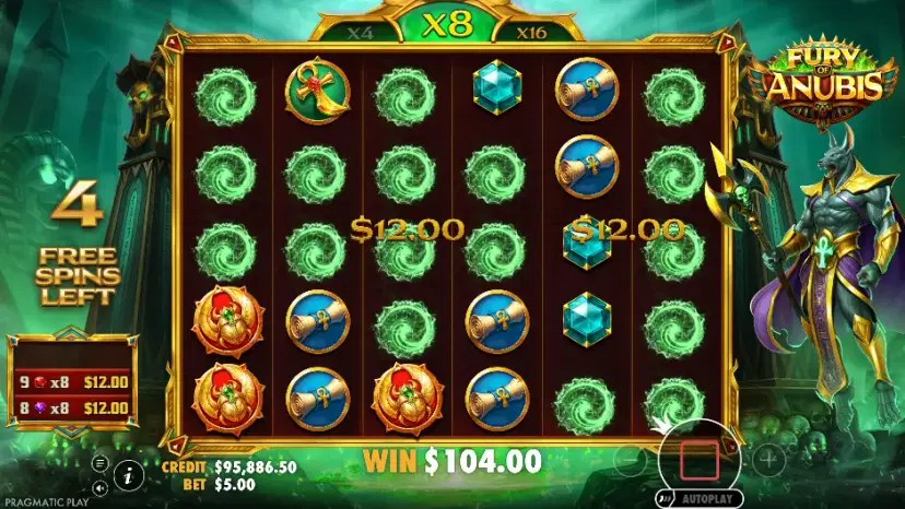 fury of anubis free spins 1