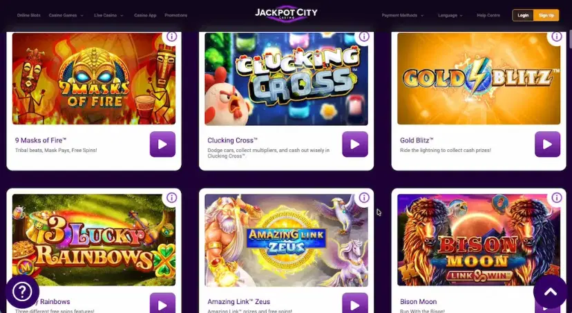 jackpot city casino games july 2026
