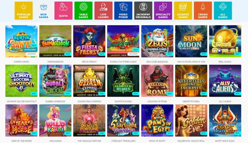 jackspay casino games july 2026