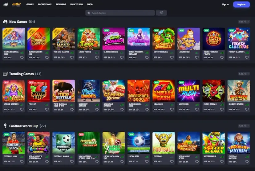 mbitcasino features july 2026