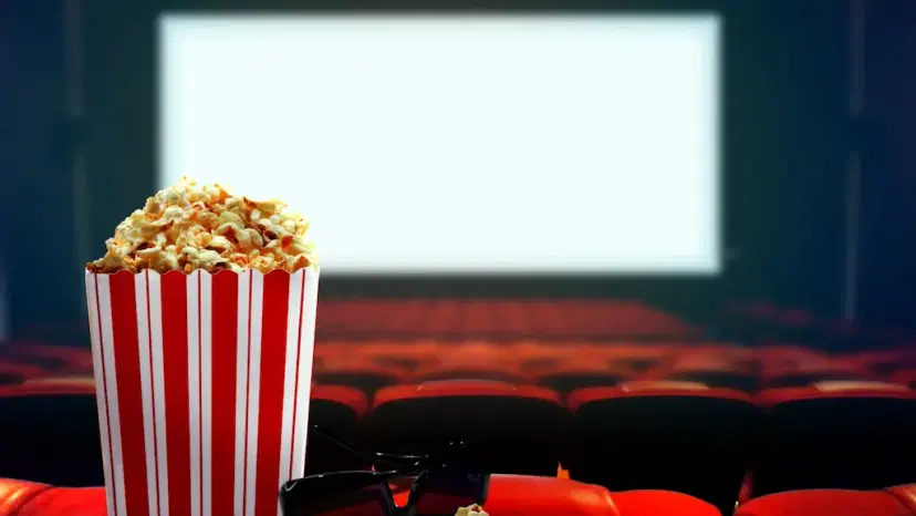 movie theater with popcorn