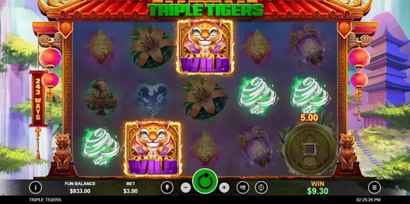 triple tigers bursting wilds