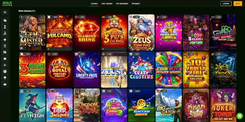 wild casino games july 2026