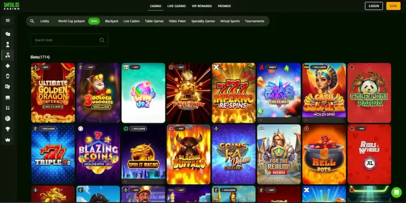 wild casino slot games july 2026