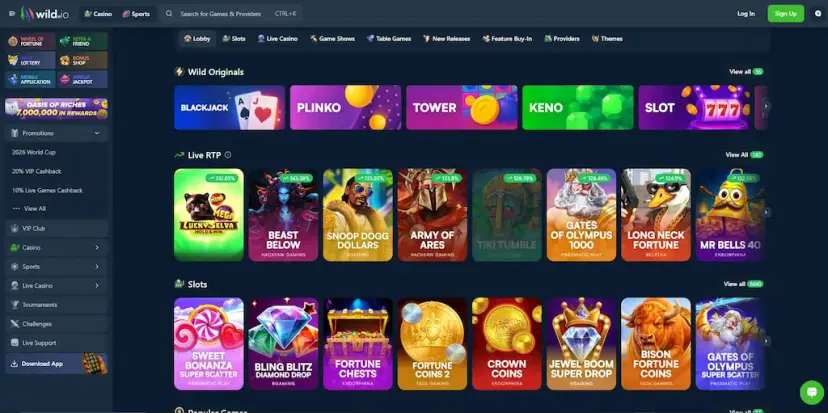wild.io casino games july 2026