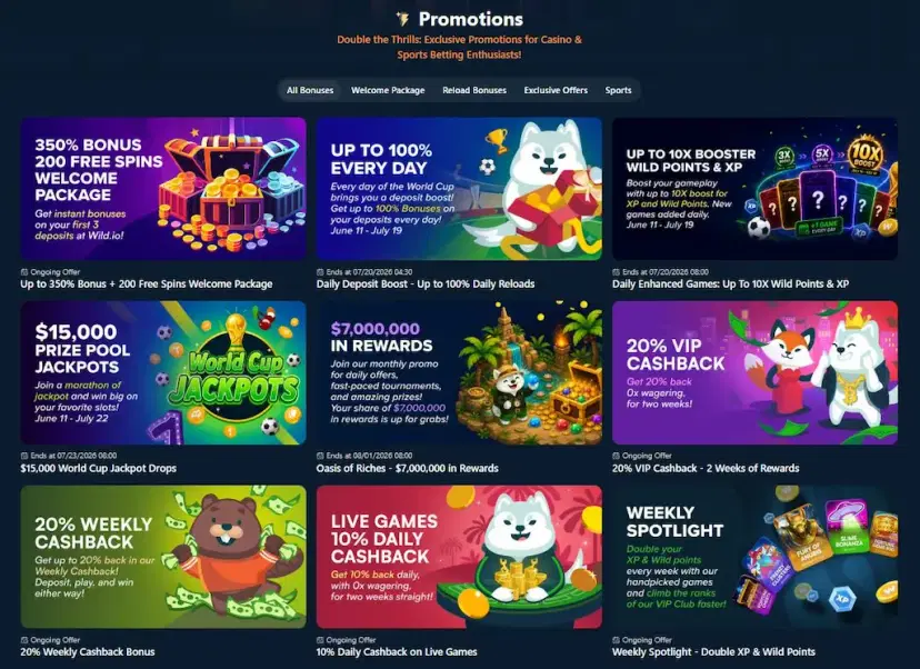 wild.io casino promotions july 2026