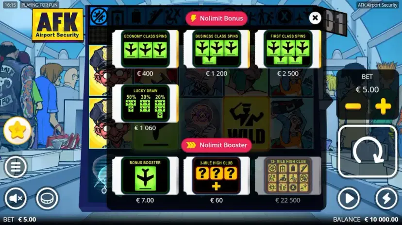 afk airport security Nolimit Bonus & Nolimit Booster