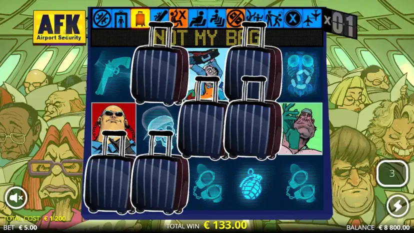 afk airport security economy class spins