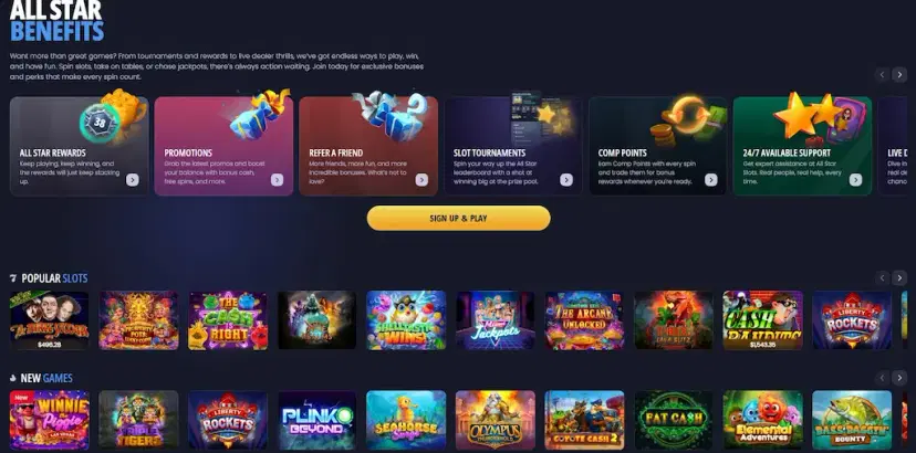 all star slots casino features aug 2026