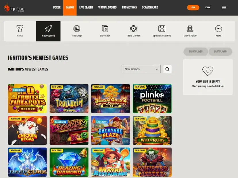 ignition casino games aug 2026