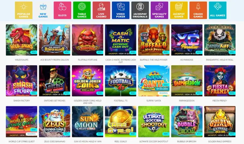 jackspay casino games aug 2026