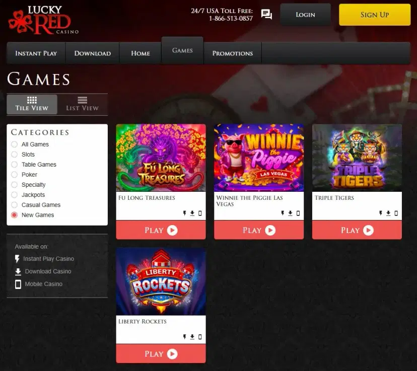 lucky red casino rtg aug 2026