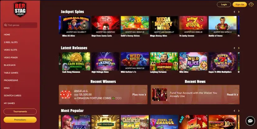 red stag casino features aug 2026