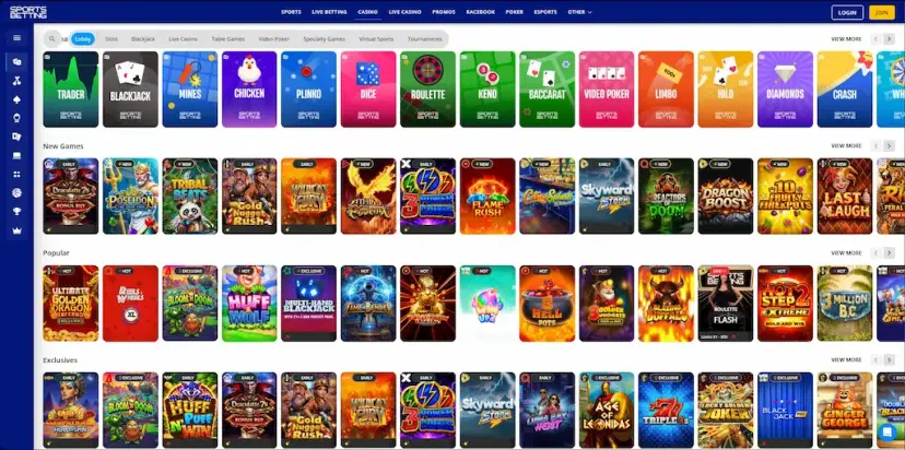 sportsbetting casino features aug 2026