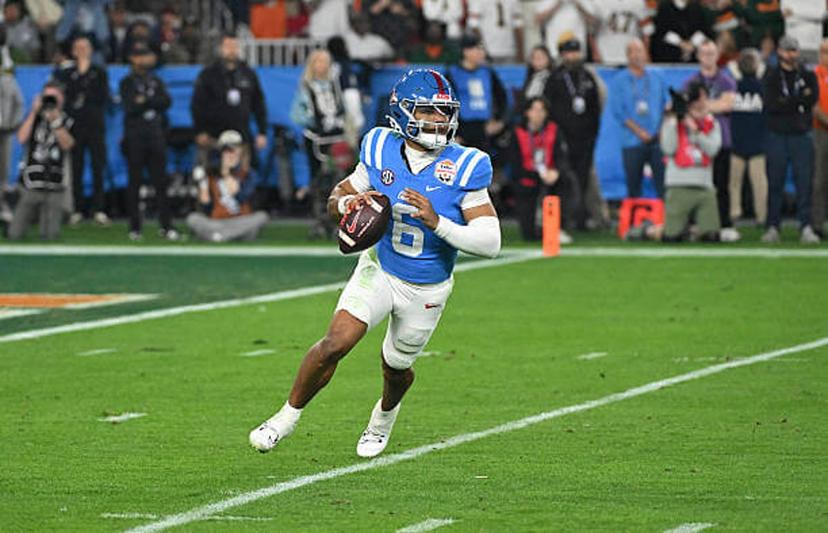 Trinidad Chambliss has thrown for 300 yards in over 62% of his games as an Ole Miss starter - Ole Miss Florida Expert Picks