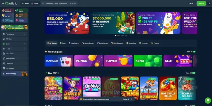 wild.io features casino aug 2026